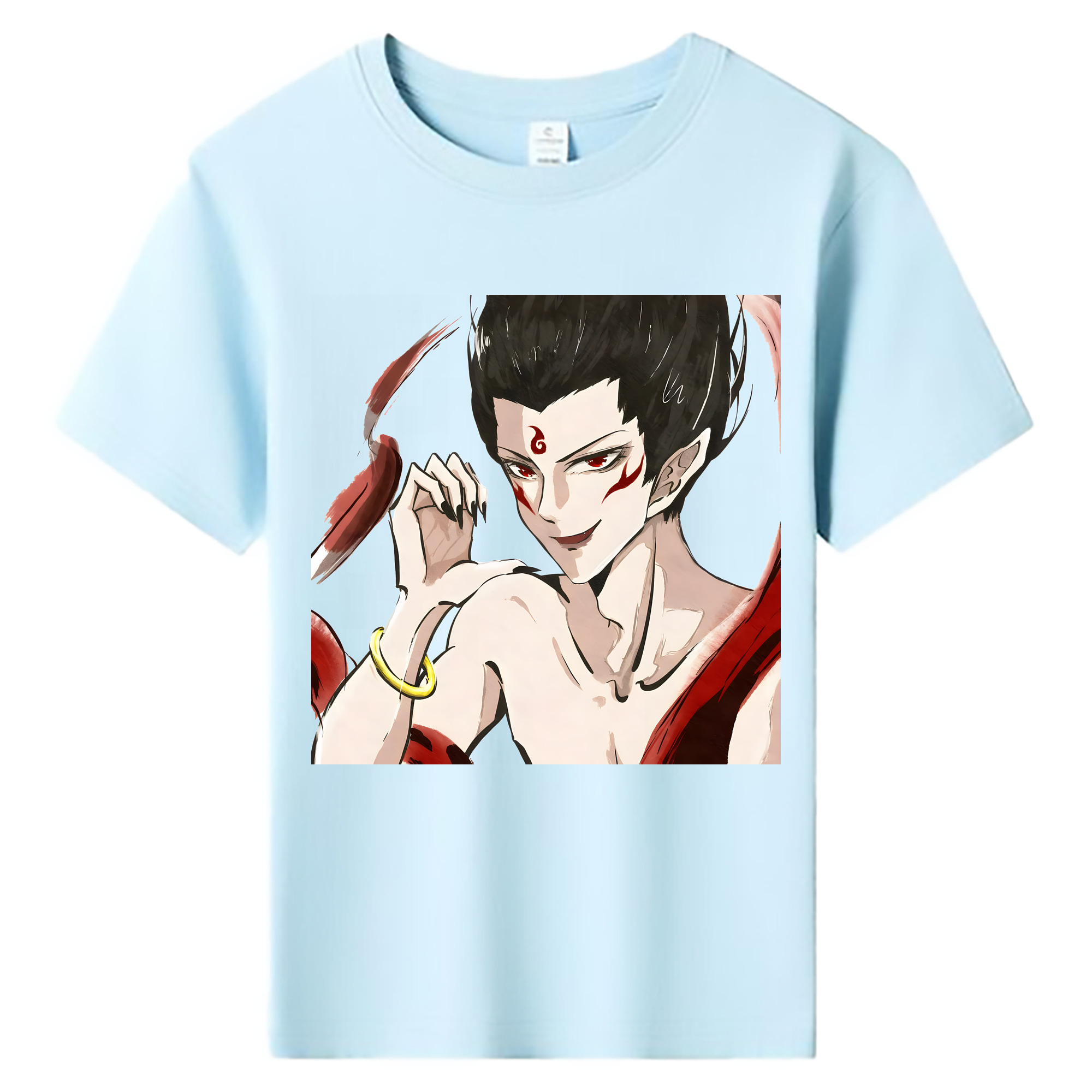 （画像用） Ne Zha 2 ナタ 魔童の大暴れ 綿100％キッズTシャツ（フロントプリント）